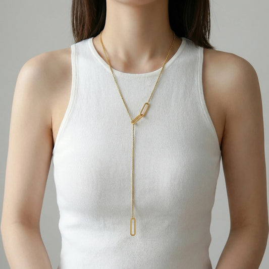 Collier Doré 18K — Chaîne Fine Acier Inoxydable
